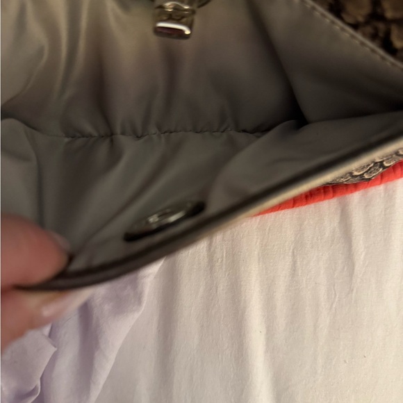 Coach Snake Print Med Wristlet Gunmetal/Silver F50106 NWT - Picture 3 of 5